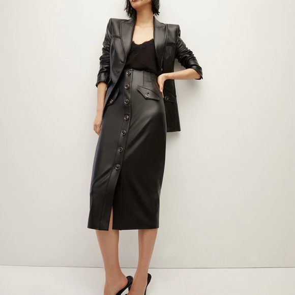 BARRIE VEGAN LEATHER SKIRT - Picture 5 of 8